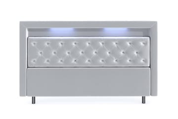 Hilton Velvet LED Gavel 200 - Ljusgrå - Möbler - Säng - Sängtillbehör & sänggavel - Sänggavel