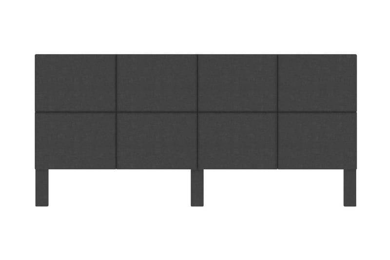 Huvudgavel mörkgrå tyg tuftad 200x200 cm - Grå - Sänggavel