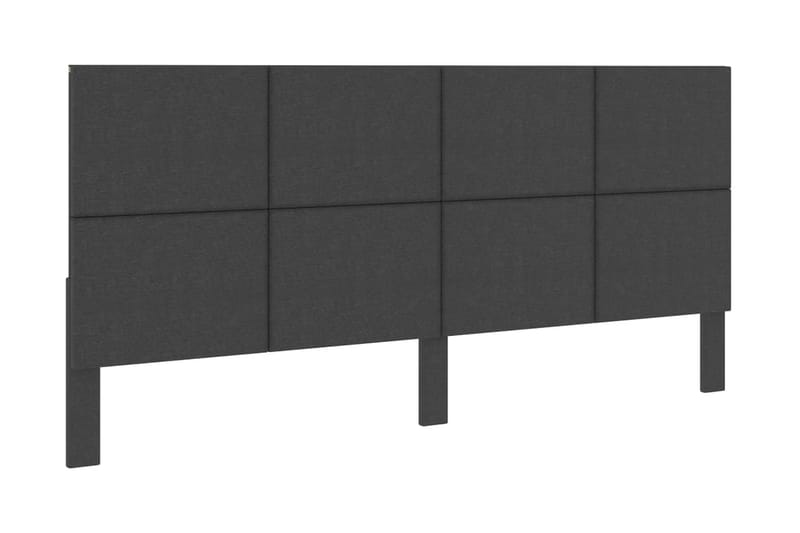 Huvudgavel mörkgrå tyg tuftad 200x200 cm - Grå - Sänggavel