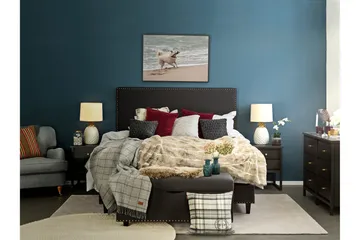 Jolie Sänggavel 185 cm Låg - Svart - Möbler - Säng - Sängtillbehör & sänggavel - Sänggavel