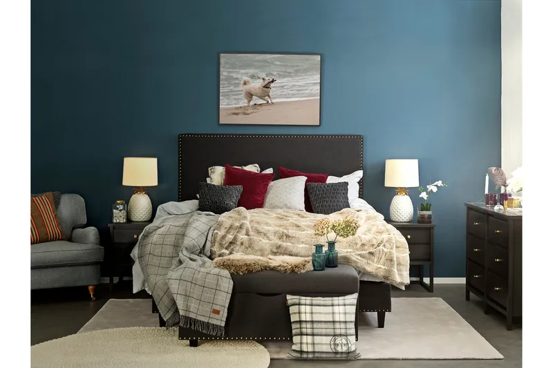 Jolie Sänggavel 185 cm Låg - Svart - Möbler - Säng - Sängtillbehör & sänggavel - Sänggavel