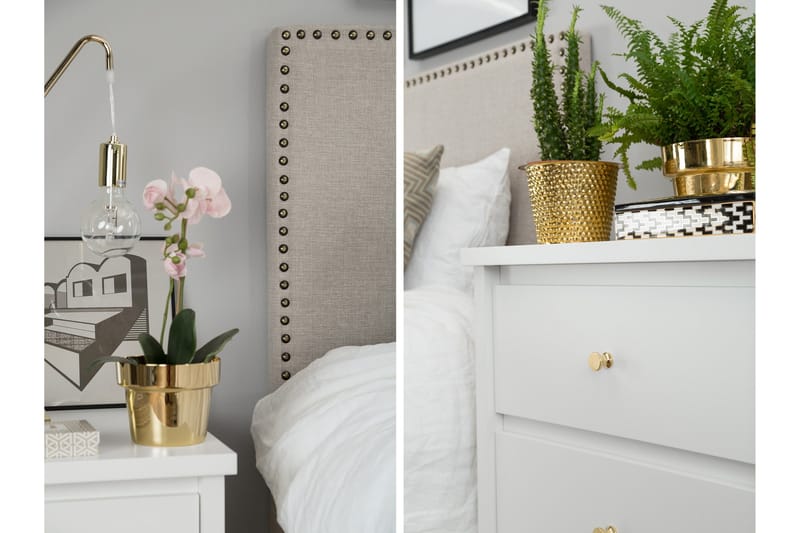 Jolie Sänggavel 185x120 cm Låg - Beige - Möbler - Säng - Sängtillbehör & sänggavel - Sänggavel