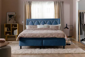 Leva Sänggavel 180cm - Mörkblå/Sammet - Möbler - Säng - Sängtillbehör & sänggavel - Sänggavel