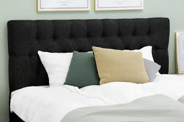 Lucky Diamant Sänggavel 160 cm - Svart/Grå - Möbler - Säng - Sängtillbehör & sänggavel - Sänggavel