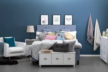 Lucky Sänggavel Slät 150 cm - Mörkblå - Möbler - Säng - Sängtillbehör & sänggavel - Sänggavel