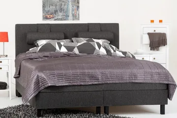 Lucky Sänggavel Slät 150 cm - Svart/Grå - Möbler - Säng - Sängtillbehör & sänggavel - Sänggavel