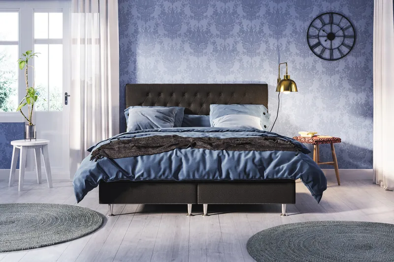 Meja Diamant Sänggavel 160x120 - Svart - Möbler - Säng - Sängtillbehör & sänggavel - Sänggavel