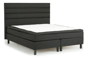 Queen Sänggavel 190 cm Djuphäftad Linjerad - Svart - Möbler - Säng - Sängtillbehör & sänggavel - Sänggavel