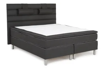 Queen Sänggavel Djuphäftad Linjerad 170 cm - 170 cm Svart - Möbler - Säng - Sängtillbehör & sänggavel - Sänggavel