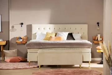 Royal Velvet Sänggavel 180 cm - Beige - Möbler - Säng - Sängtillbehör & sänggavel - Sänggavel