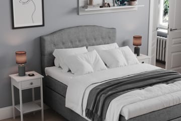 Sänggavel Abelie 120 cm Svängd - Grå - Möbler - Säng - Sängtillbehör & sänggavel - Sänggavel