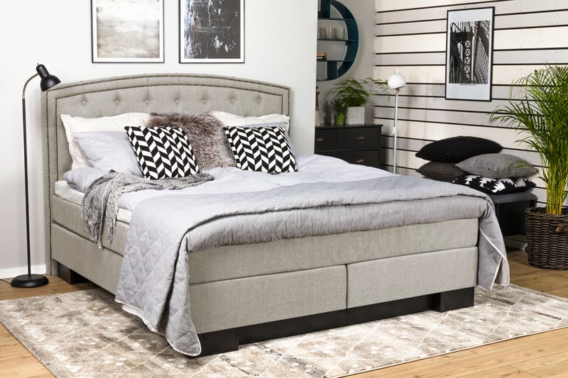 Sänggavel Cesaro 165 cm Svängd - Beige - Möbler - Säng - Sängtillbehör & sänggavel - Sänggavel