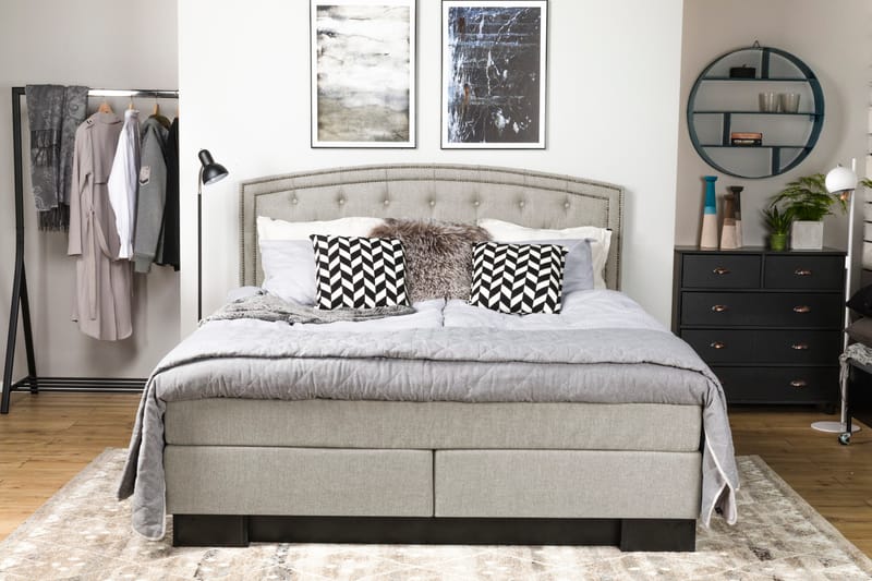 Sänggavel Cesaro 165 cm Svängd - Beige - Möbler - Säng - Sängtillbehör & sänggavel - Sänggavel
