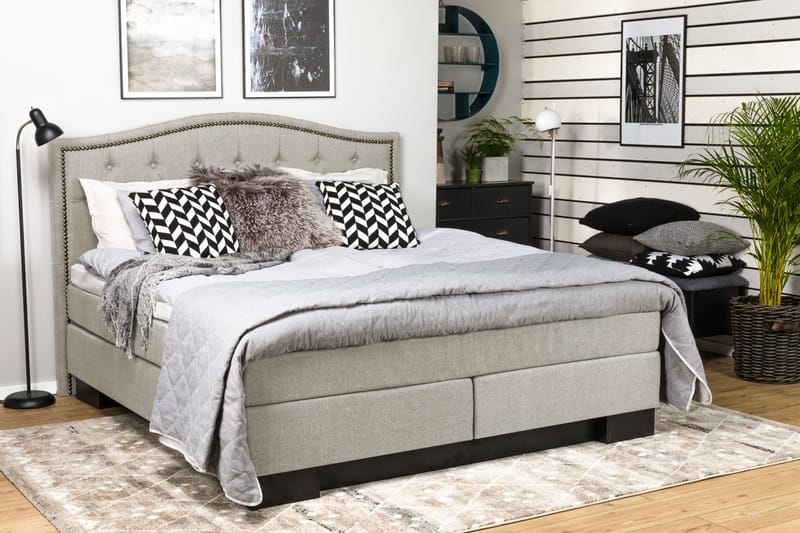 Sänggavel Cesaro 165 cm Toppad - Beige - Möbler - Säng - Sängtillbehör & sänggavel - Sänggavel