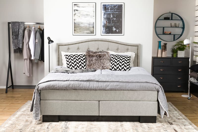 Sänggavel Cesaro 165 cm Toppad - Beige - Möbler - Säng - Sängtillbehör & sänggavel - Sänggavel