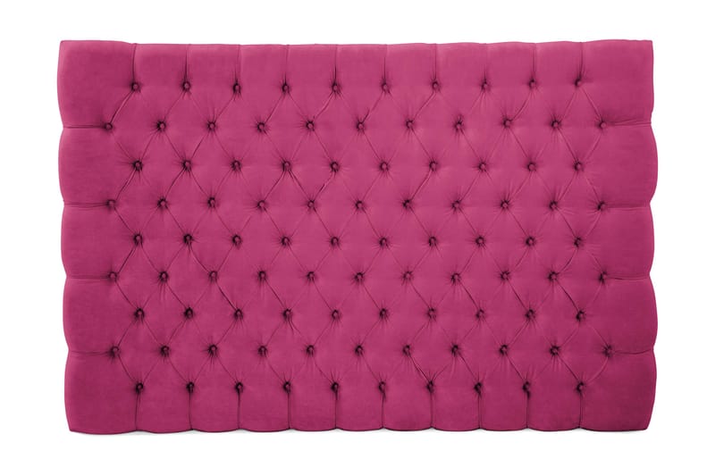 Sänggavel Estelle 160 cm Sammet - Rosa - Sänggavel