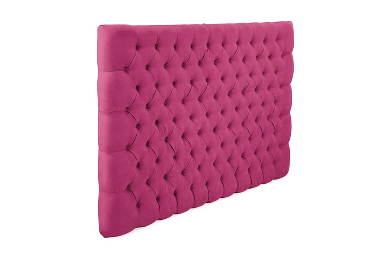 Sänggavel Estelle 180 cm Sammet - Rosa - Sänggavel