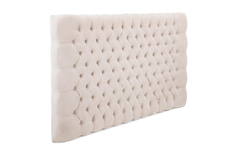 Sänggavel Estelle 210 cm Sammet - Beige - Möbler - Säng - Sängtillbehör & sänggavel - Sänggavel
