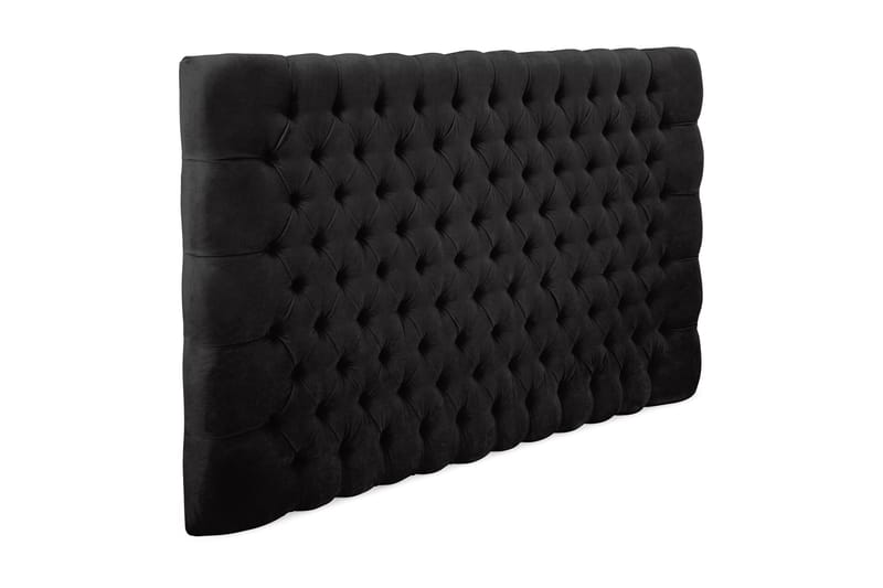 Sänggavel Estelle 210 cm Sammet - Svart - Möbler - Säng - Sängtillbehör & sänggavel - Sänggavel