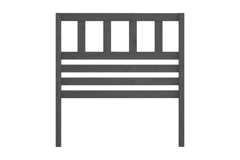 Sänggavel grå 81x4x100 cm massiv furu - Grå - Sänggavel