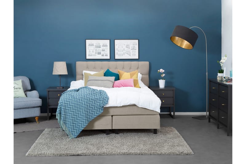Sänggavel Idolva 160 cm - Beige - Möbler - Säng - Sängtillbehör & sänggavel - Sänggavel