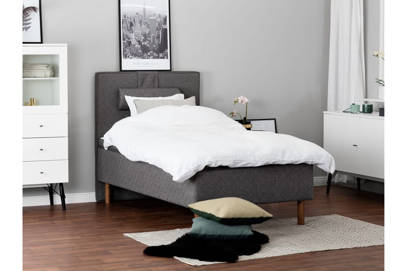 Sänggavel Kilmer 105 cm - Grå - Möbler - Säng - Sängtillbehör & sänggavel - Sänggavel