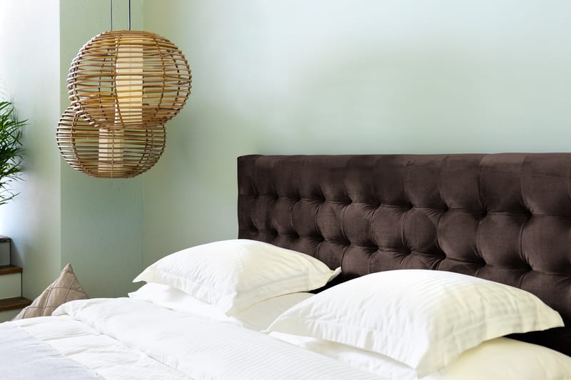 Sänggavel Rebeca 180 cm Square - Brun - Möbler - Säng - Sängtillbehör & sänggavel - Sänggavel