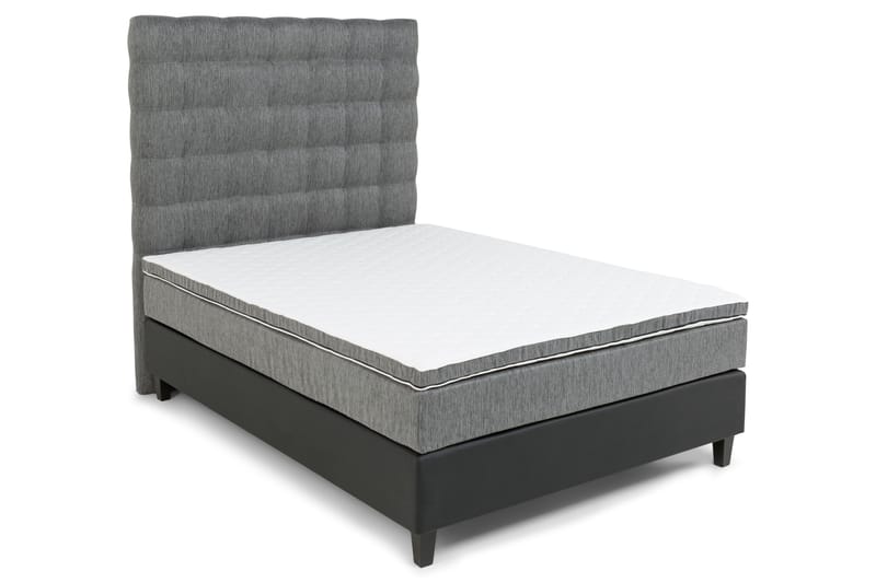Sänggavel Romance Lyx 120 cm Hög Rutig - Mörkgrå - Möbler - Säng - Sängtillbehör & sänggavel - Sänggavel