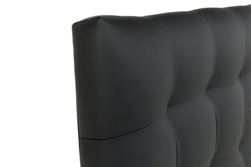 Sänggavel Romance Lyx 120 cm Rutig Konstläder - Svart - Möbler - Säng - Sängtillbehör & sänggavel - Sänggavel