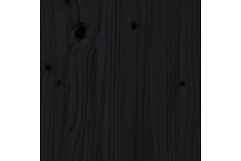 Sänggavel svart 166x4x100 cm massiv furu - Svart - Sänggavel