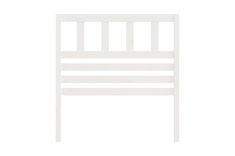 Sänggavel vit 81x4x100 cm massiv furu - Vit - Sänggavel
