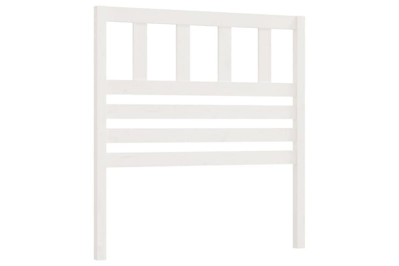 Sänggavel vit 81x4x100 cm massiv furu - Vit - Sänggavel