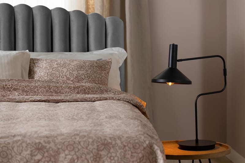 Sänggavel Zehner 120 cm - Mörkgrå|Sammet - Sänggavel
