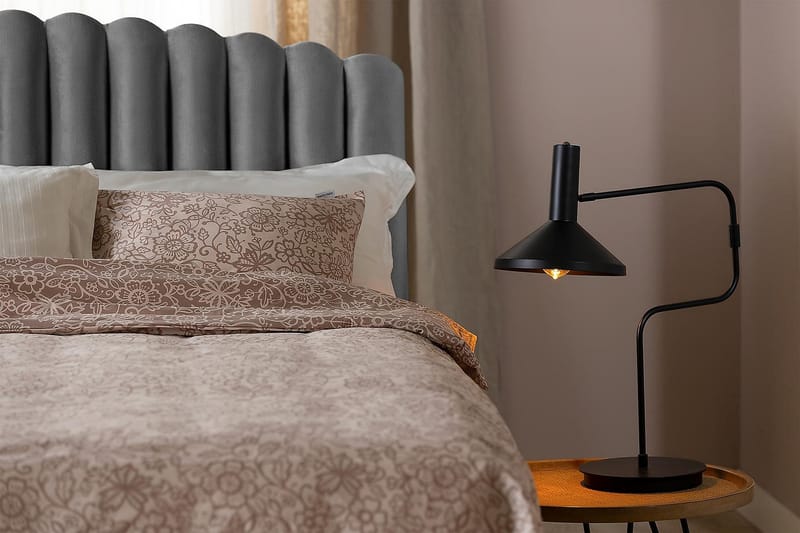 Sänggavel Zehner 140 cm - Mörkgrå|Sammet - Sänggavel