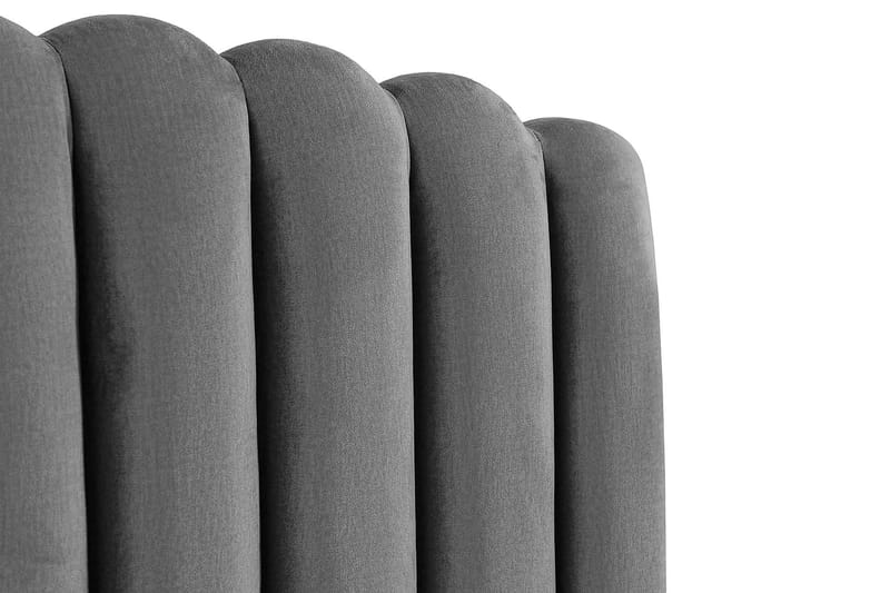 Sänggavel Zehner 140 cm - Mörkgrå|Sammet - Möbler - Säng - Sängtillbehör & sänggavel - Sänggavel