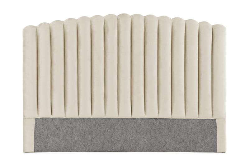 Sänggavel Zehner 160 cm - Beige|Sammet - Möbler - Säng - Sängtillbehör & sänggavel - Sänggavel