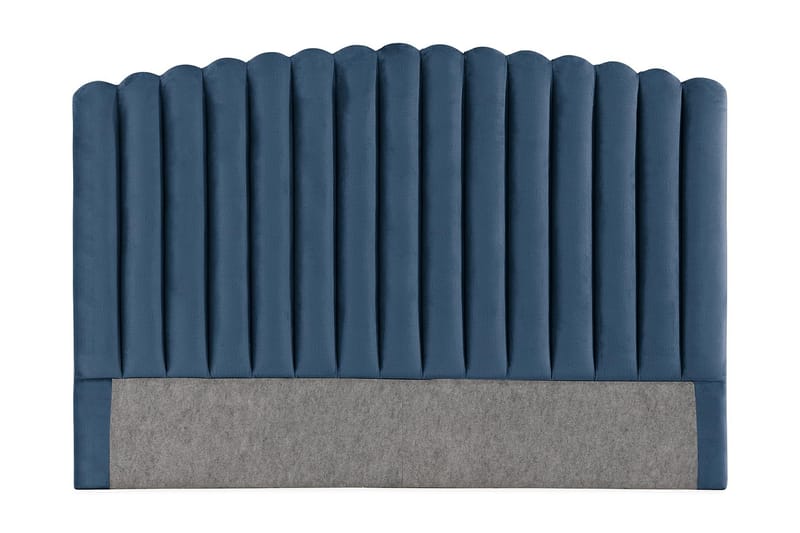 Sänggavel Zehner 160 cm - Mörkblå|Sammet - Sänggavel