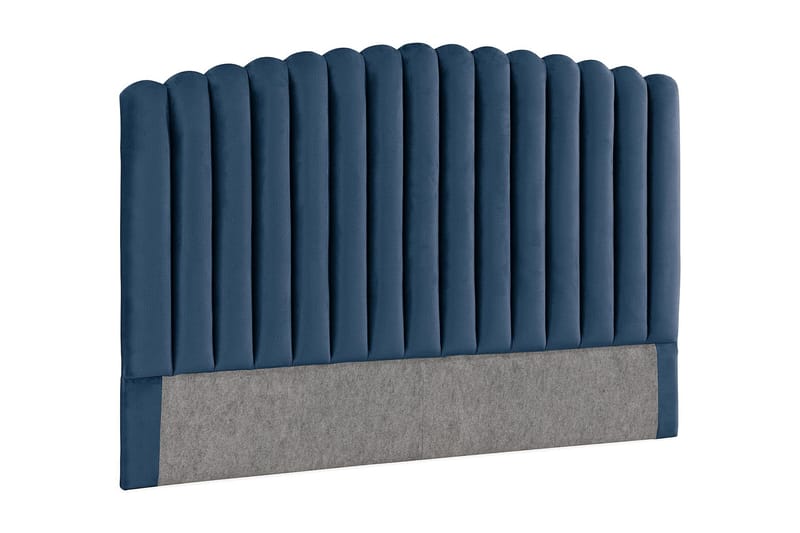 Sänggavel Zehner 160 cm - Mörkblå|Sammet - Sänggavel