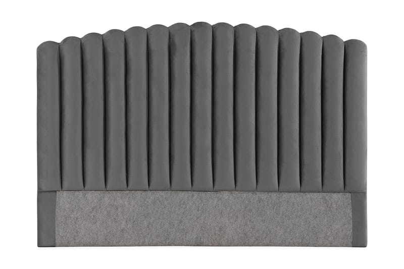 Sänggavel Zehner 160 cm - Mörkgrå|Sammet - Sänggavel