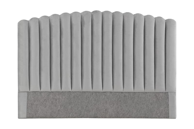 Sänggavel Zehner 180 cm - Ljusgrå|Sammet - Sänggavel