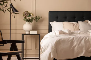 Scarlett Djuphäftad gavel 180 - Svart - Möbler - Säng - Sängtillbehör & sänggavel - Sänggavel