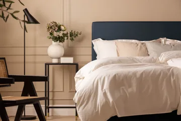 Scarlett Knappad gavel 140 - Blå - Möbler - Säng - Sängtillbehör & sänggavel - Sänggavel