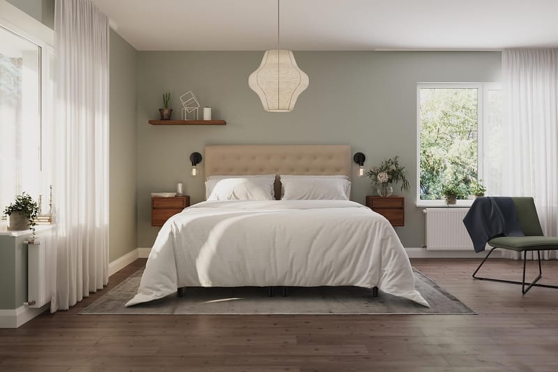 Sänggavel Wega 105 cm - Beige - Möbler - Säng - Sängtillbehör & sänggavel - Sänggavel