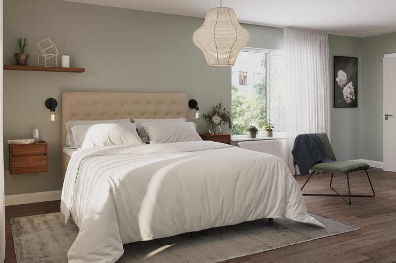 Sänggavel Wega 105 cm - Beige - Möbler - Säng - Sängtillbehör & sänggavel - Sänggavel
