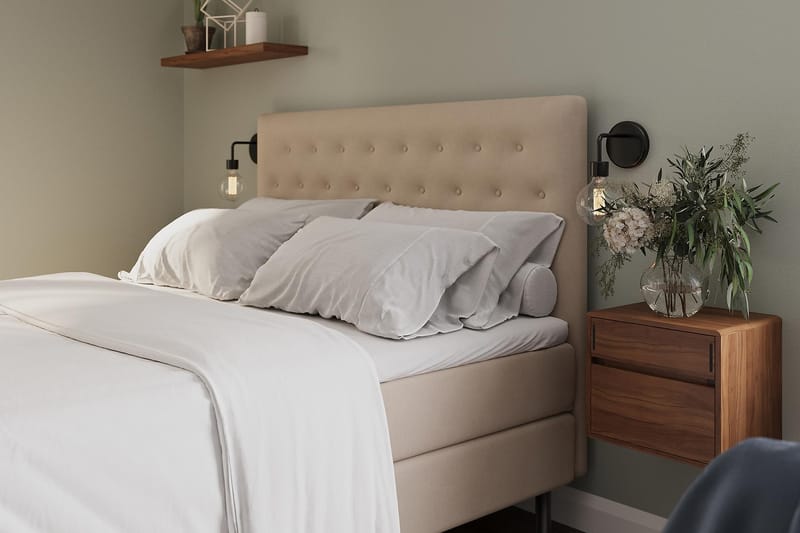 Sänggavel Wega 105 cm - Beige - Möbler - Säng - Sängtillbehör & sänggavel - Sänggavel