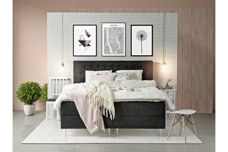 Wynne Sänggavel 180 cm - Svart - Möbler - Säng - Sängtillbehör & sänggavel - Sänggavel