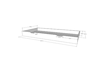 Sänglåda Dallas 90x190 cm Antracit - Antracit - Möbler - Säng - Sängtillbehör & sänggavel - Sängförvaring