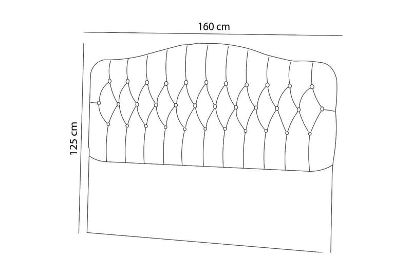Subato Sänggavel 160 cm - Grå - Möbler - Säng - Sängtillbehör & sänggavel - Sänggavel