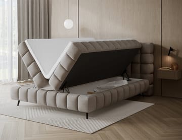 Sabeno Sängpaket Bubblig Kontinentalsäng med förvaring 140x200 cm - svart - Möbler - Säng - Kontinentalsäng