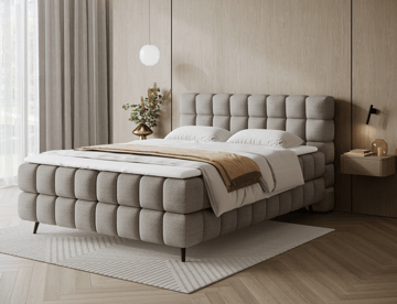 Sabeno Sängpaket Bubblig Kontinentalsäng med förvaring 140x200 cm - svart - Möbler - Säng - Kontinentalsäng